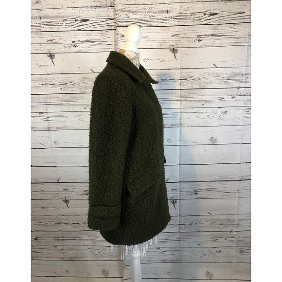 Vintage John & Jenn / Mid-Century Style coat green textured size medium - Picture 9 of 12